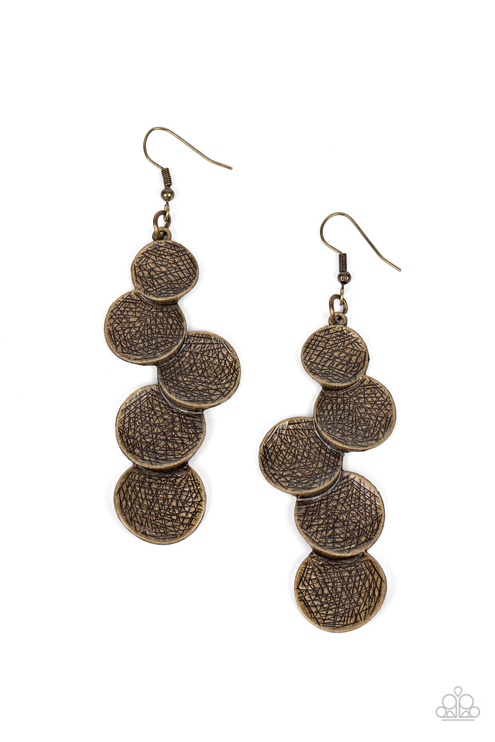 Token Gesture - brass - Paparazzi earrings