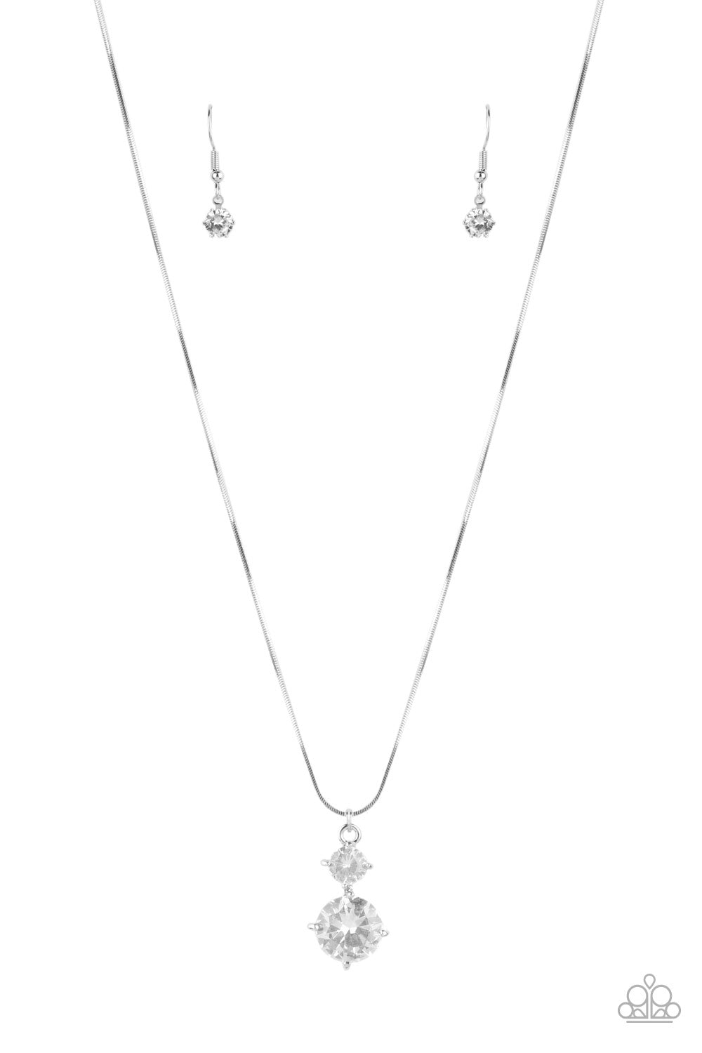 Top Dollar Diva - white - Paparazzi necklace