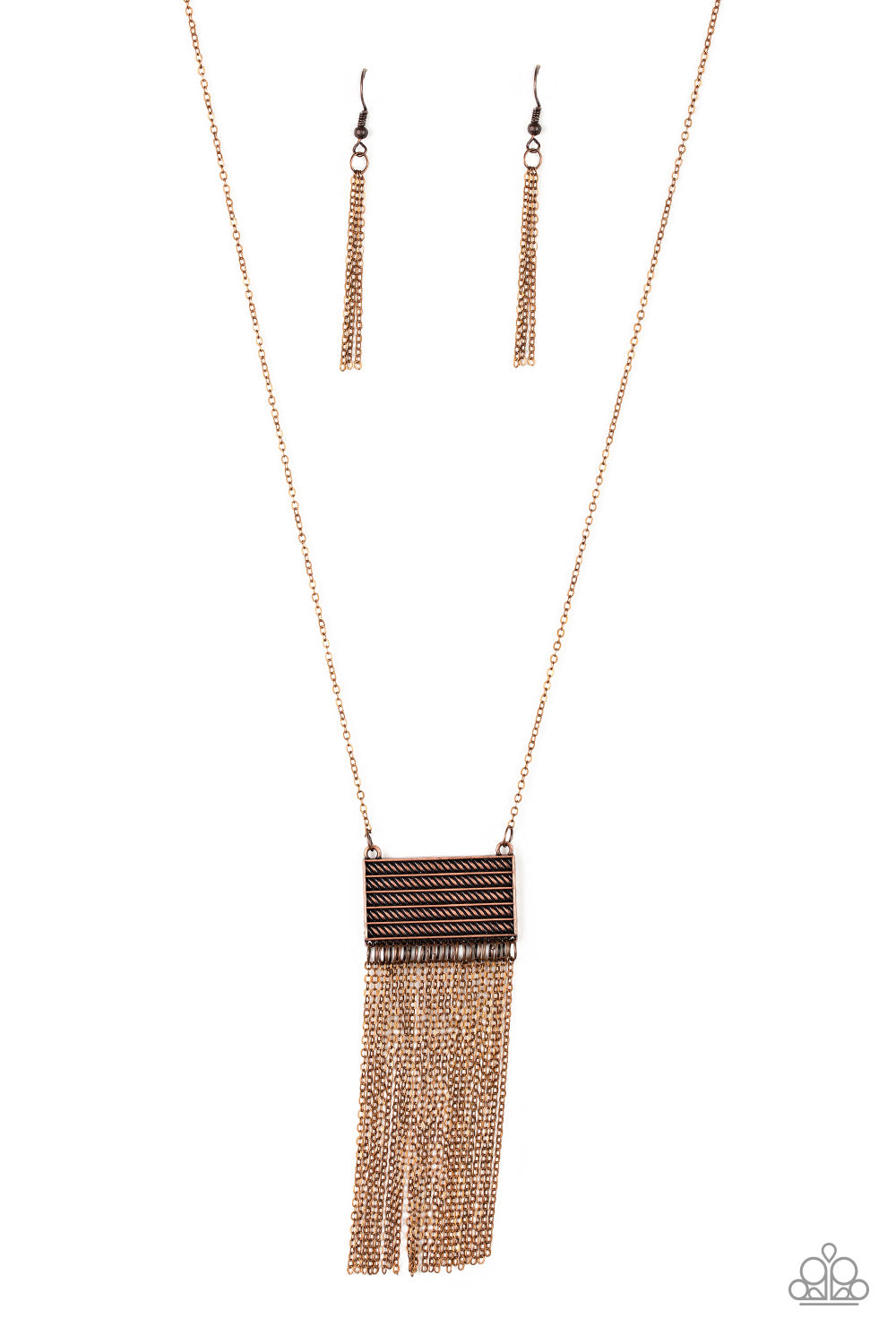 Totally Tassel - copper - Paparazzi necklace