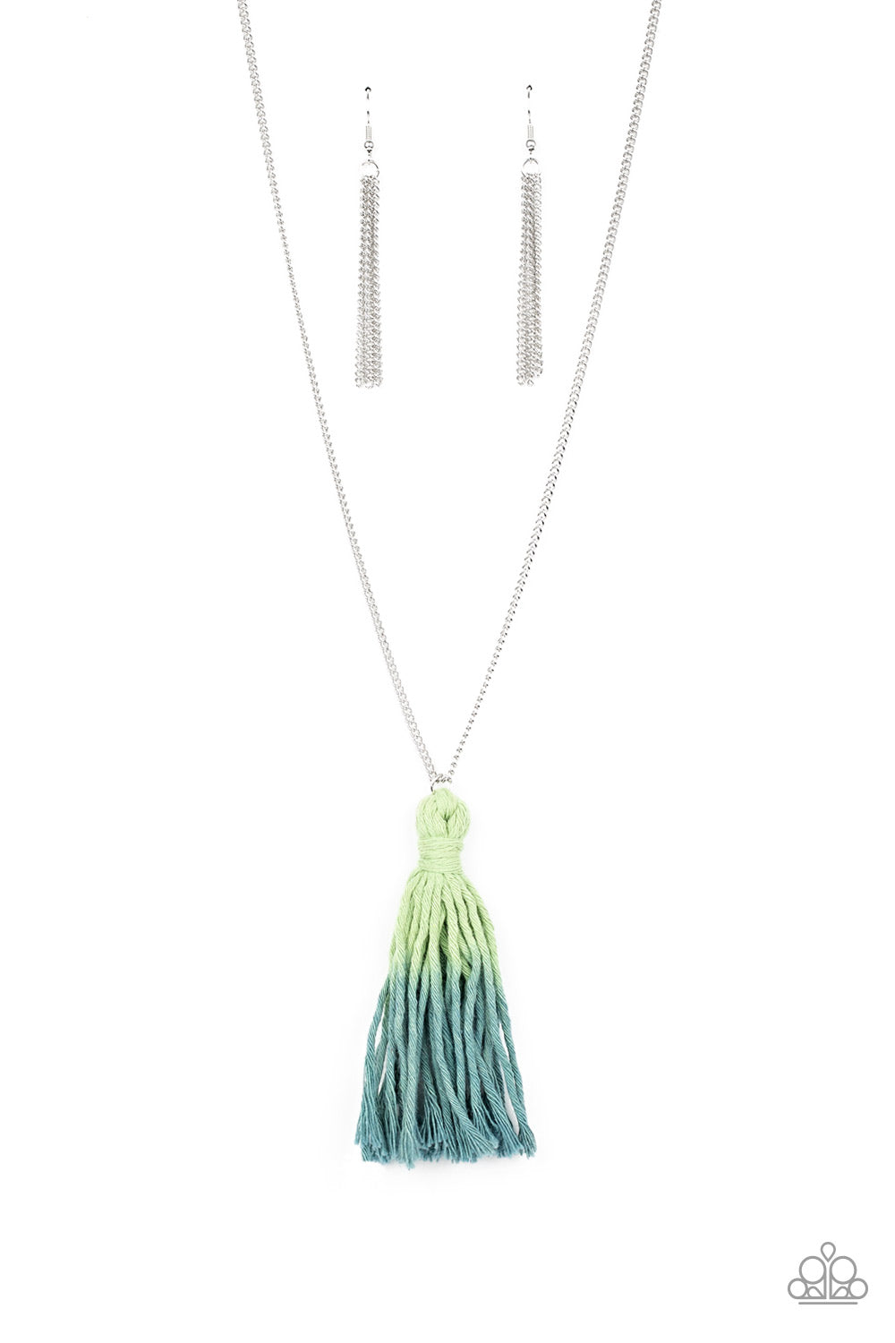 Totally Tasseled - green - Paparazzi necklace