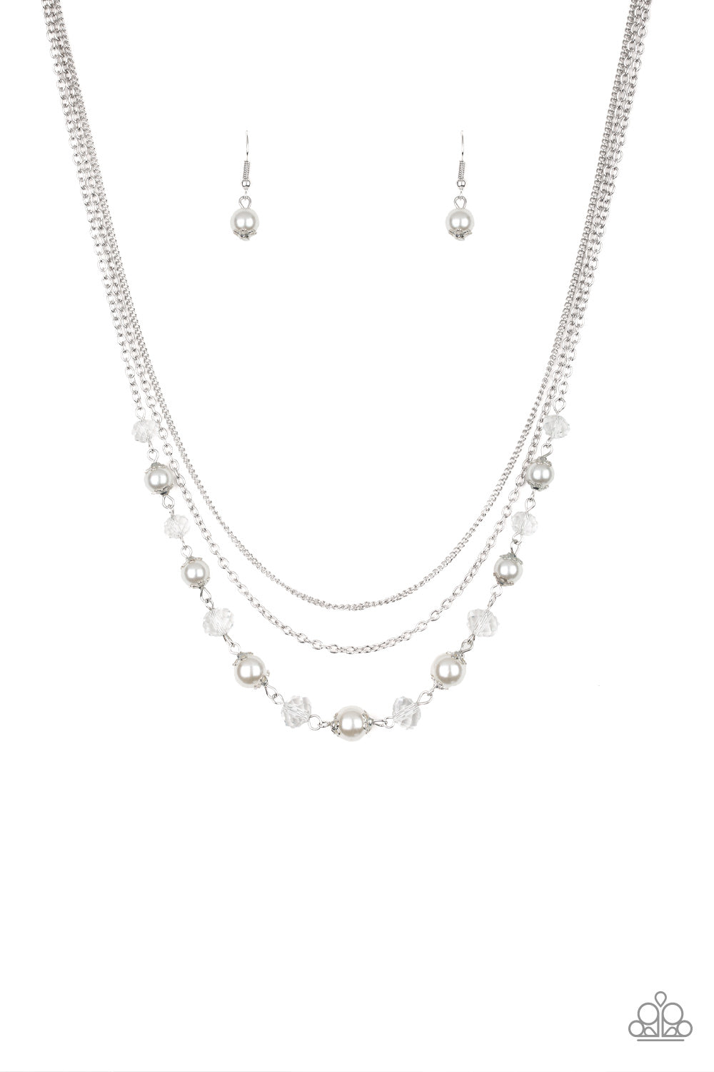 Tour de Demure - white - Paparazzi necklace
