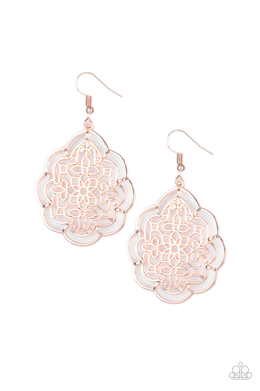 Tour de Taj Mahal - rose gold - Paparazzi earrings