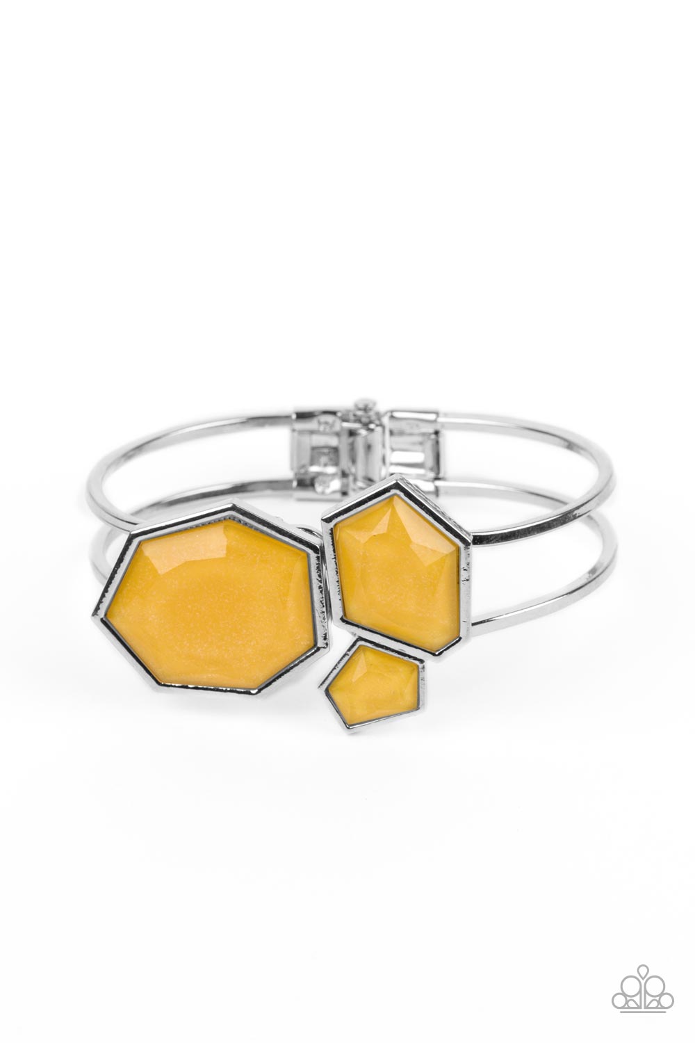 Tourist TRAPEZOID - yellow - Paparazzi bracelet