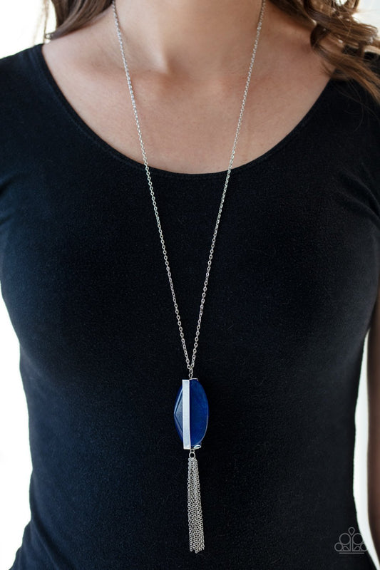 Tranquility Trend-blue-Paparazzi necklace