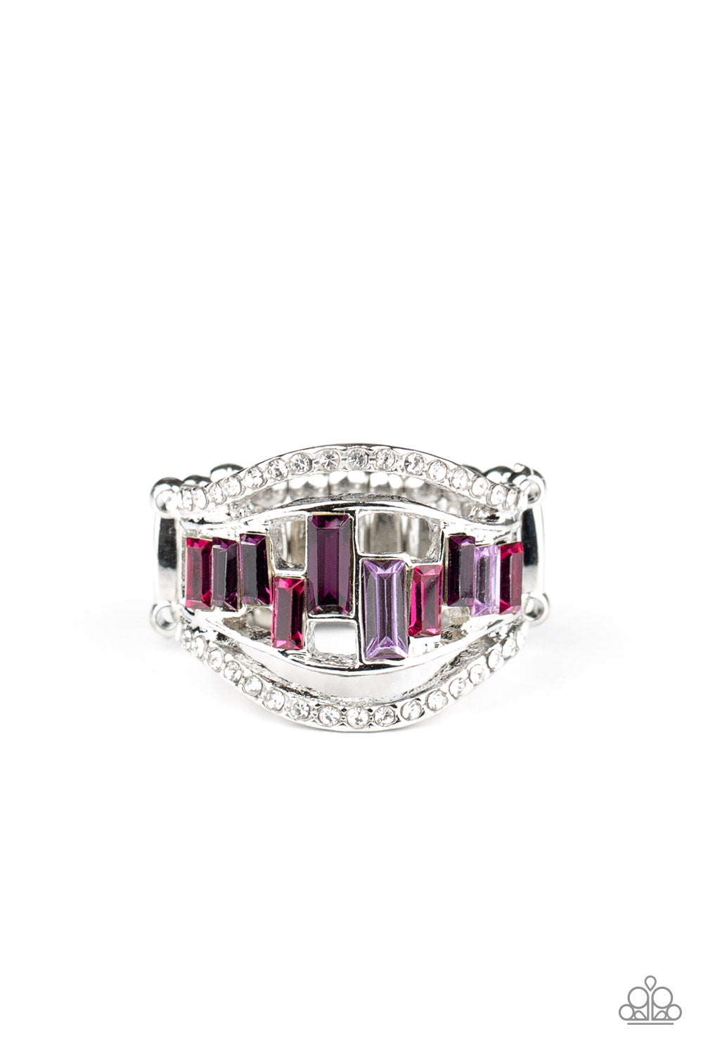 Treasure Chest Charm - purple - Paparazzi ring