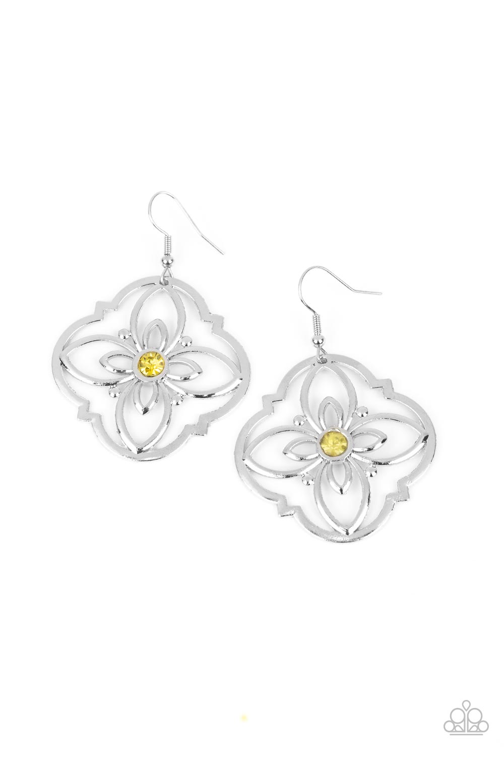 Treasure GROVE - yellow - Paparazzi earrings