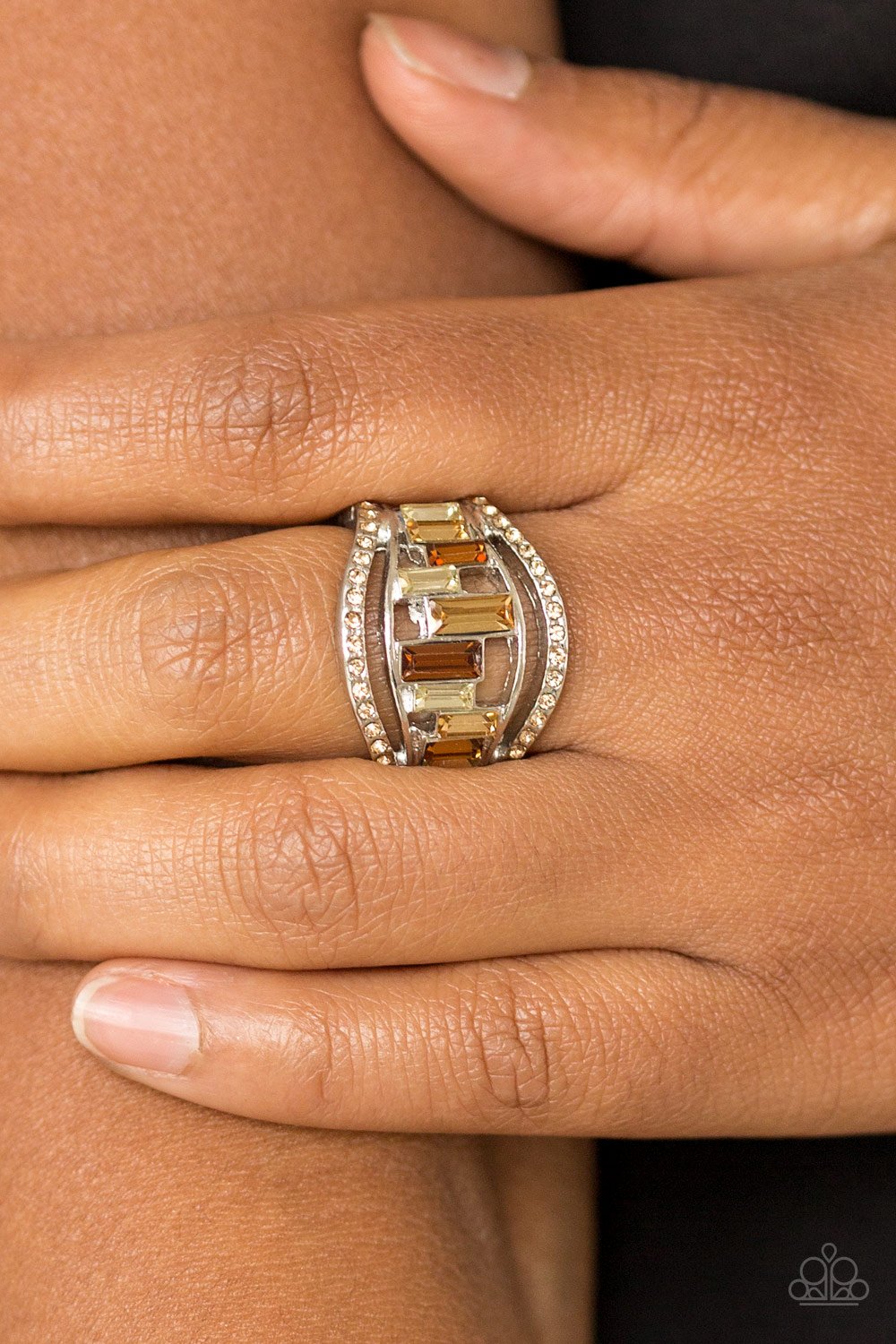 Treasure Chest Charm - brown - Paparazzi ring