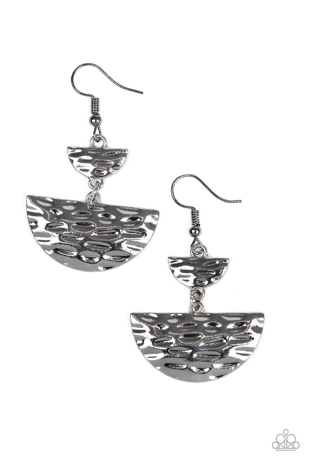 Triassic Triangles - black - Paparazzi earrings