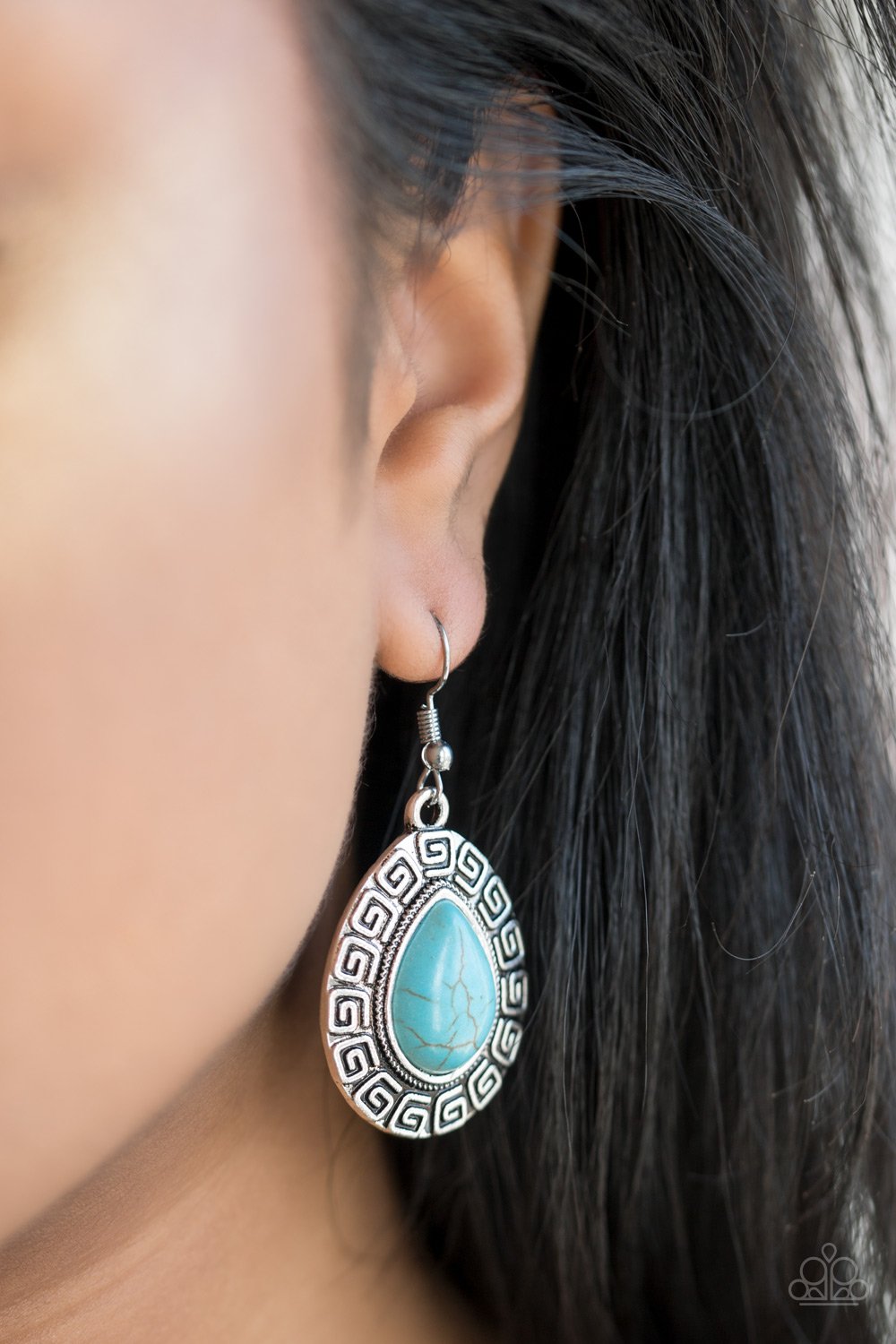 Tribal Tango - blue - Paparazzi earrings