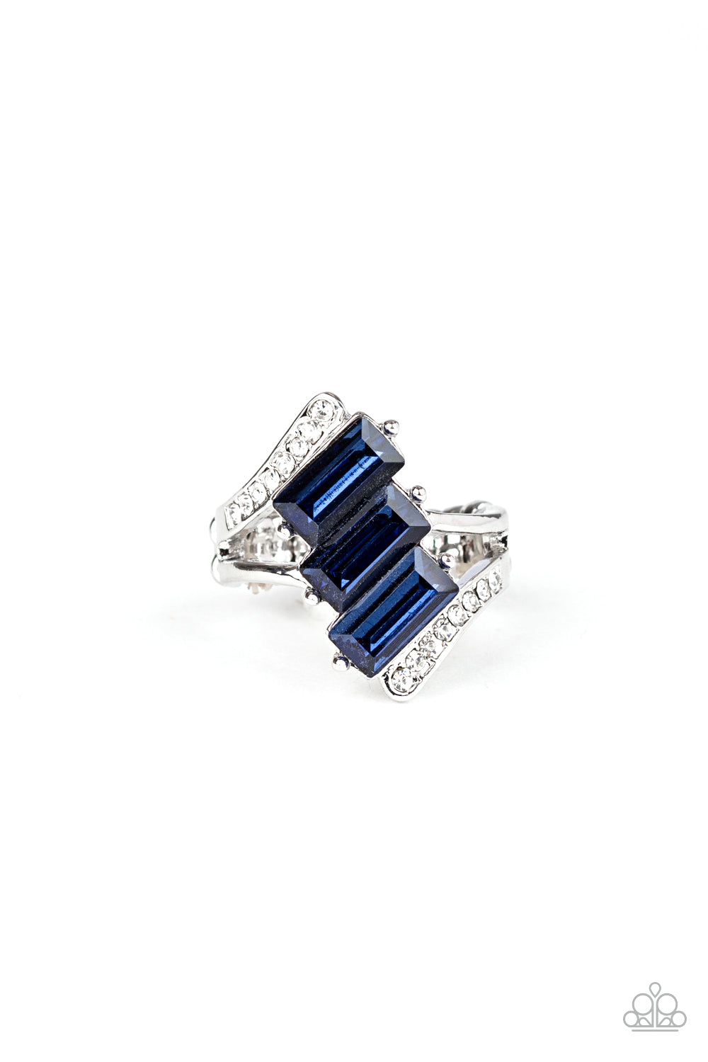 Triple Razzle - blue - Paparazzi ring