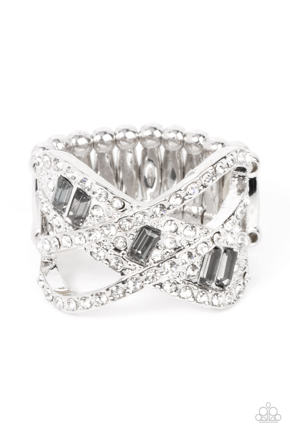 Triple Threat Twinkle - silver - Paparazzi ring