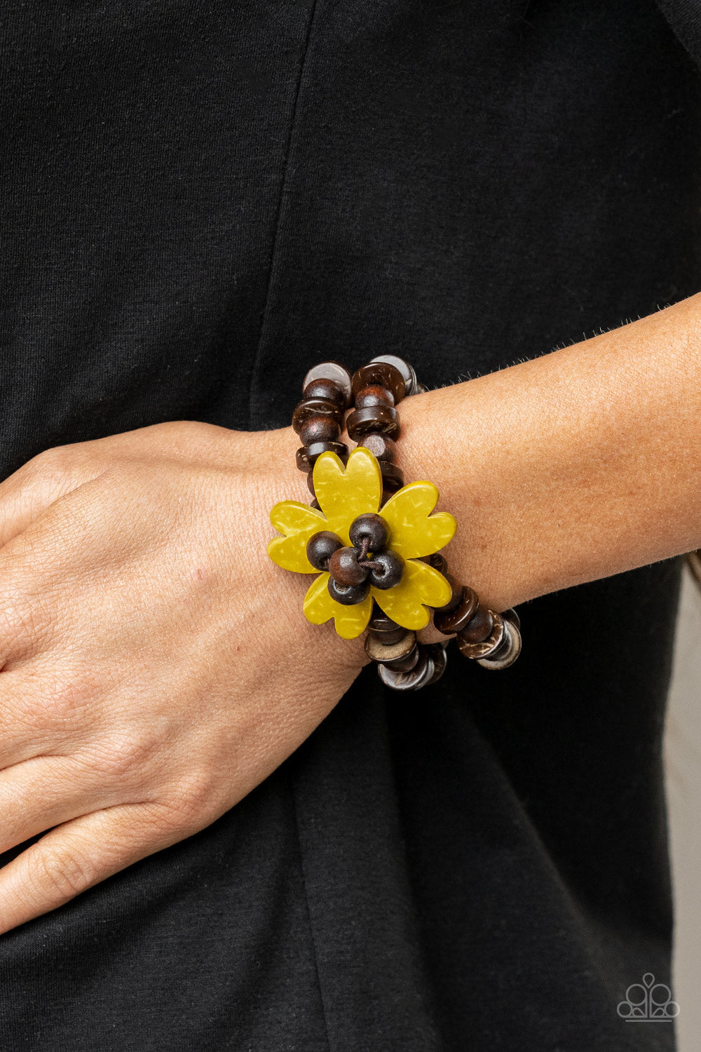 Jewelry Twist Bracelet Yellow Sun White Leather - Buttons Paradise