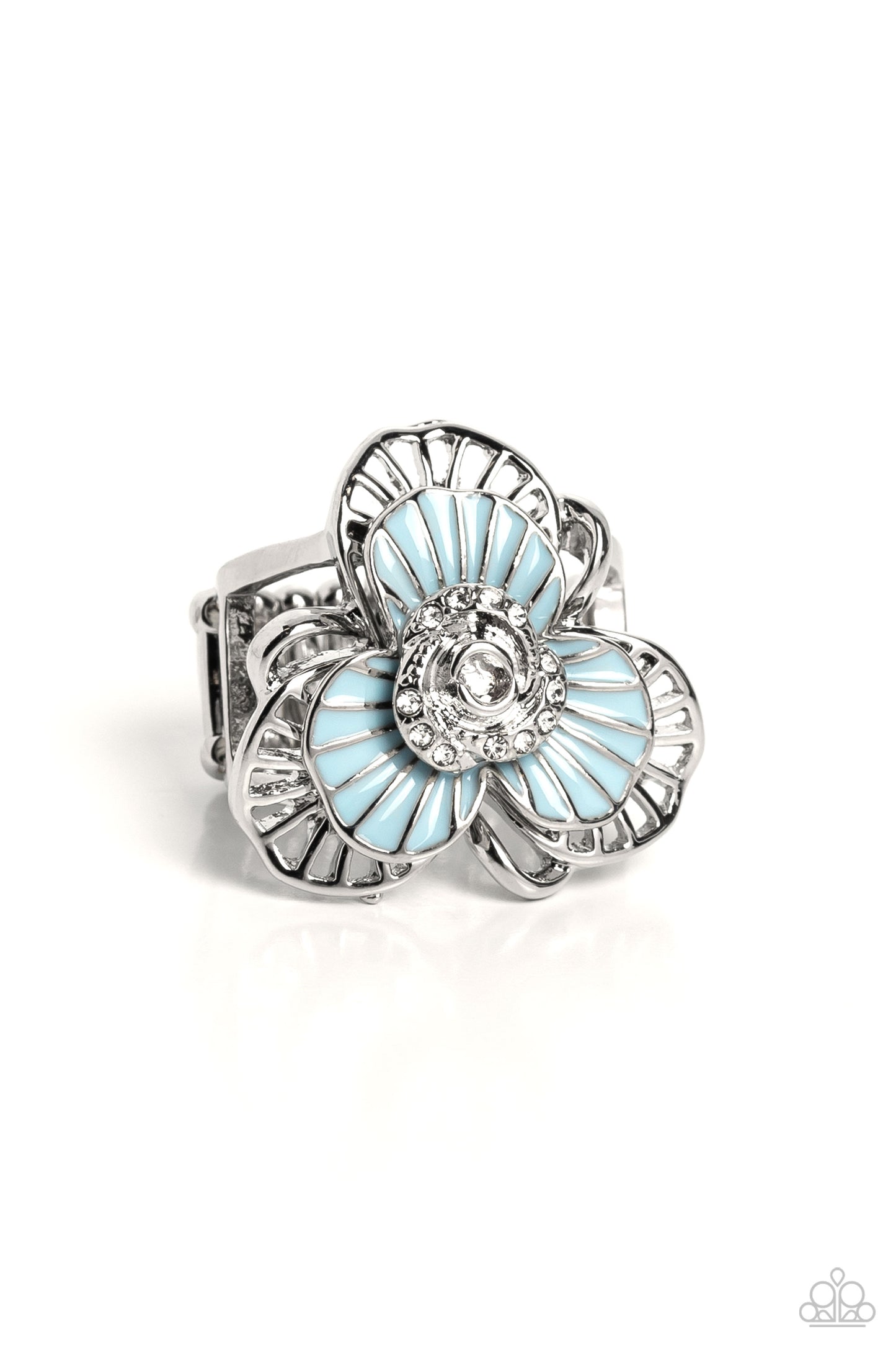 Tropical Trillium - blue - Paparazzi ring
