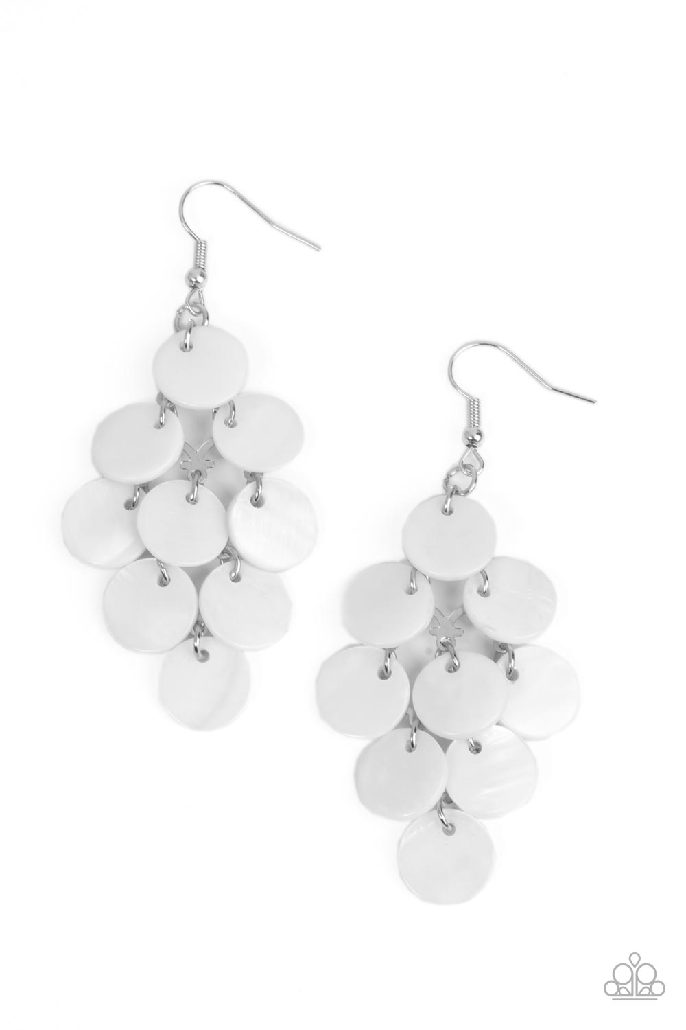 Tropical Tryst - white - Paparazzi earrings
