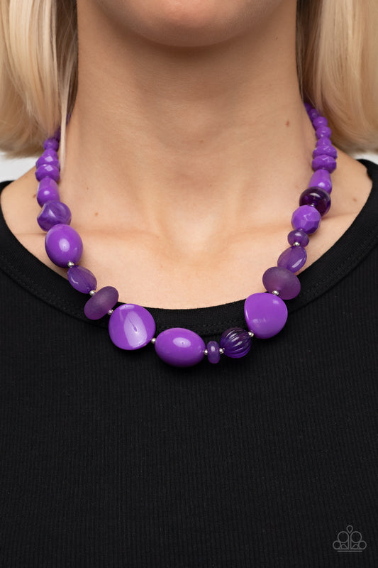 Tropical Tsunami - purple - Paparazzi necklace