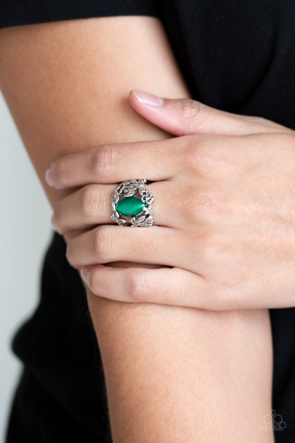 Tropical Flora-green-Paparazzi ring