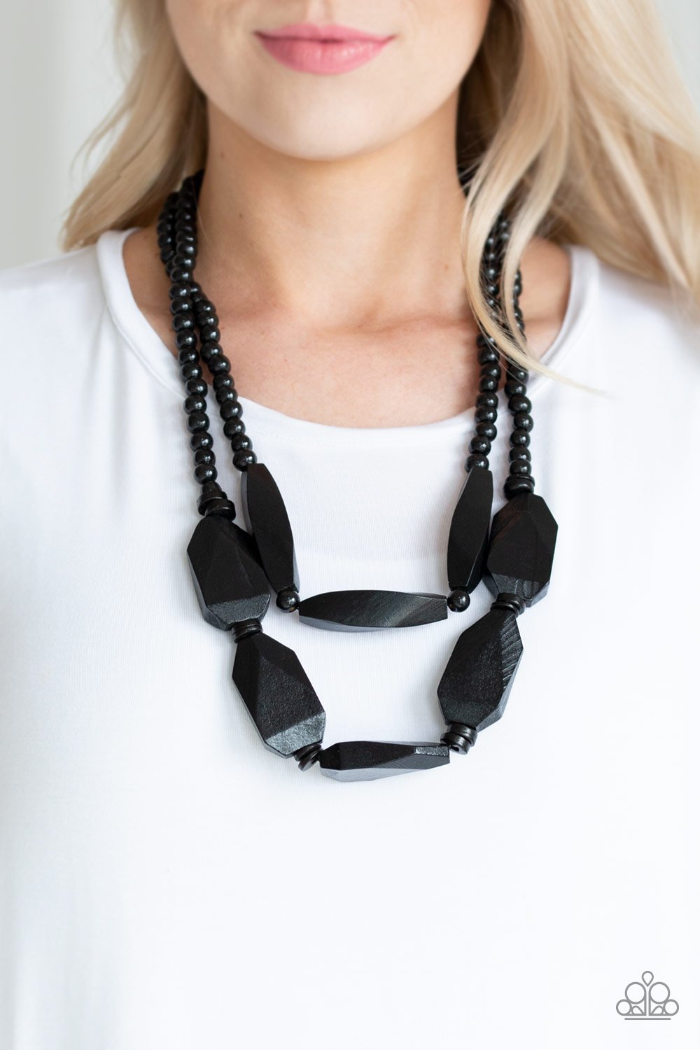 Tropical Heat Wave-black-Paparazzi necklace