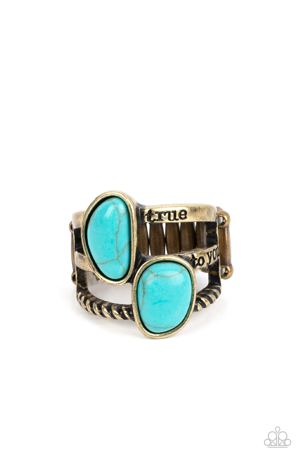 True to You - brass - Paparazzi ring