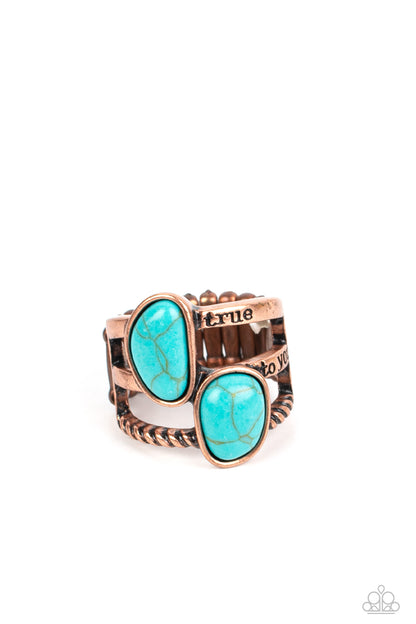 True to You - copper - Paparazzi ring
