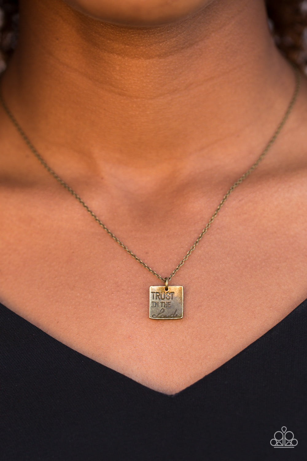 Trust in Faith - brass - Paparazzi necklace