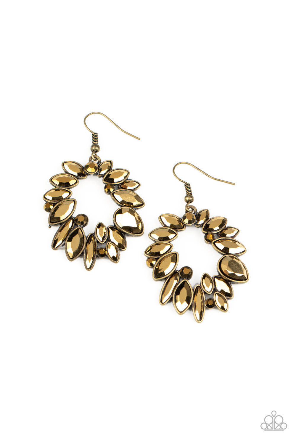 Try As I DYNAMITE - brass - Paparazzi earrings