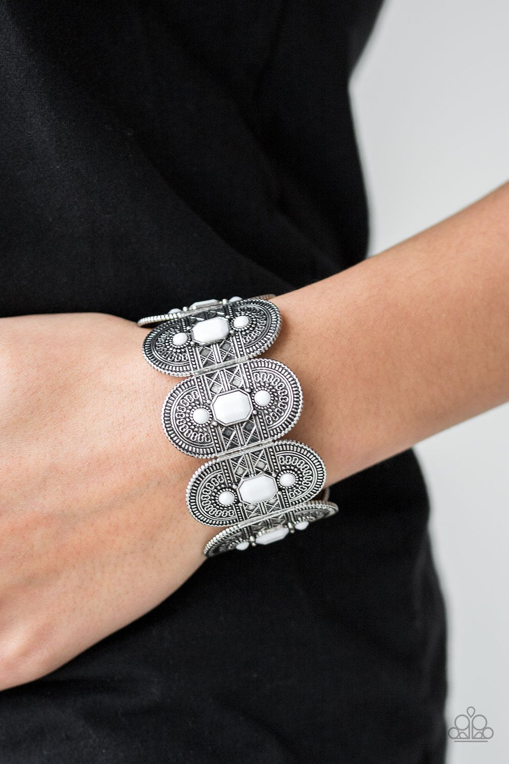 Turn Up the Tropical Heat-white-Paparazzi bracelet