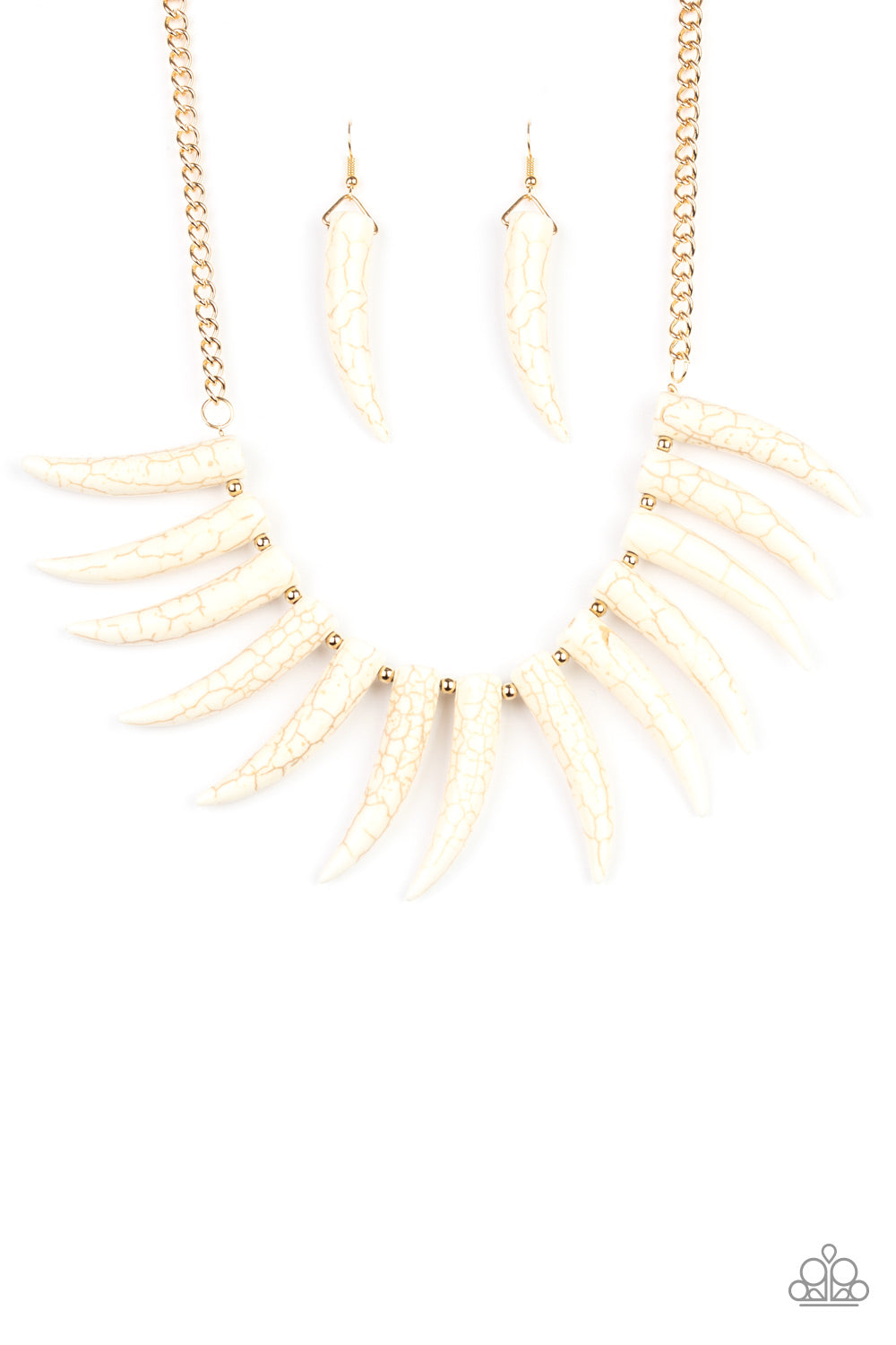 Tusk Tundra - white - Paparazzi necklace