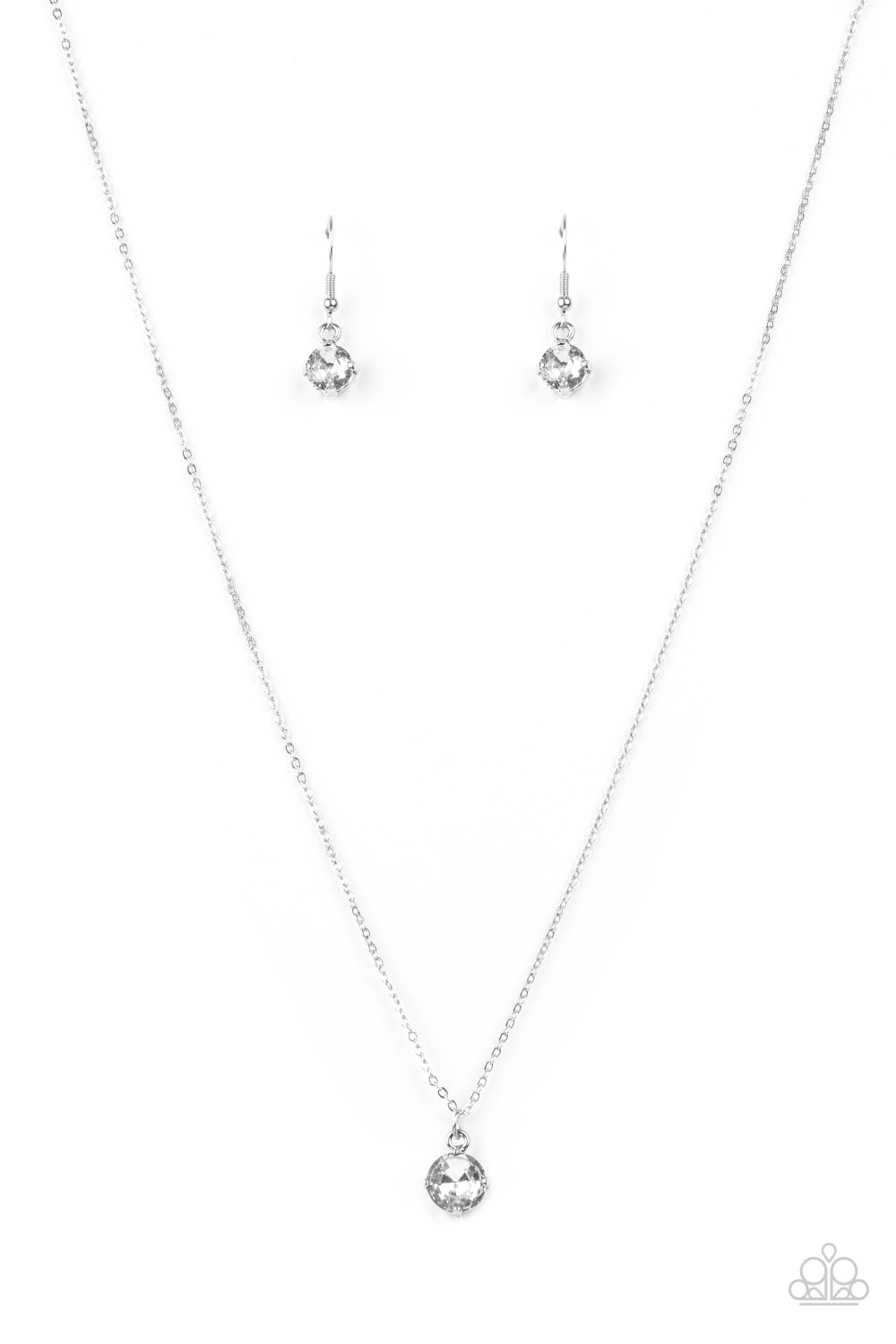 Undeniably Demure - white - Paparazzi necklace