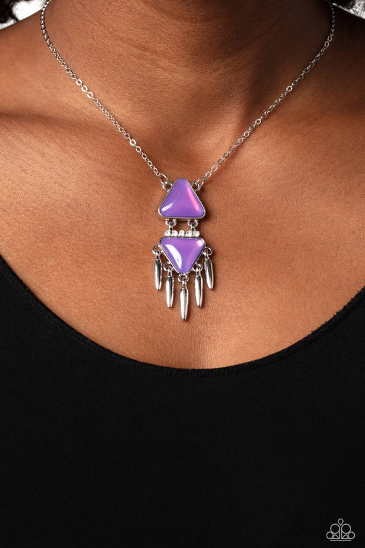 Under the FRINGE - purple - Paparazzi necklace