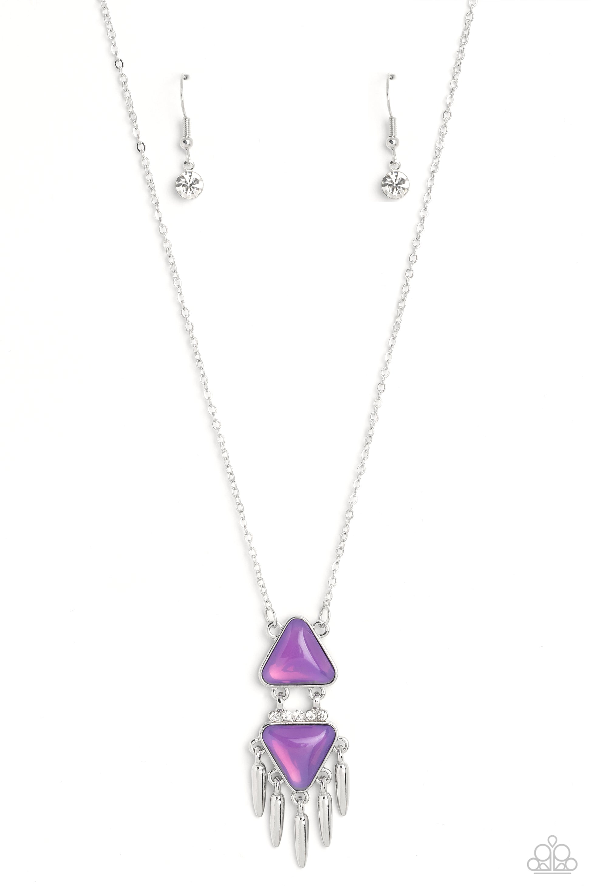 Under the FRINGE - purple - Paparazzi necklace