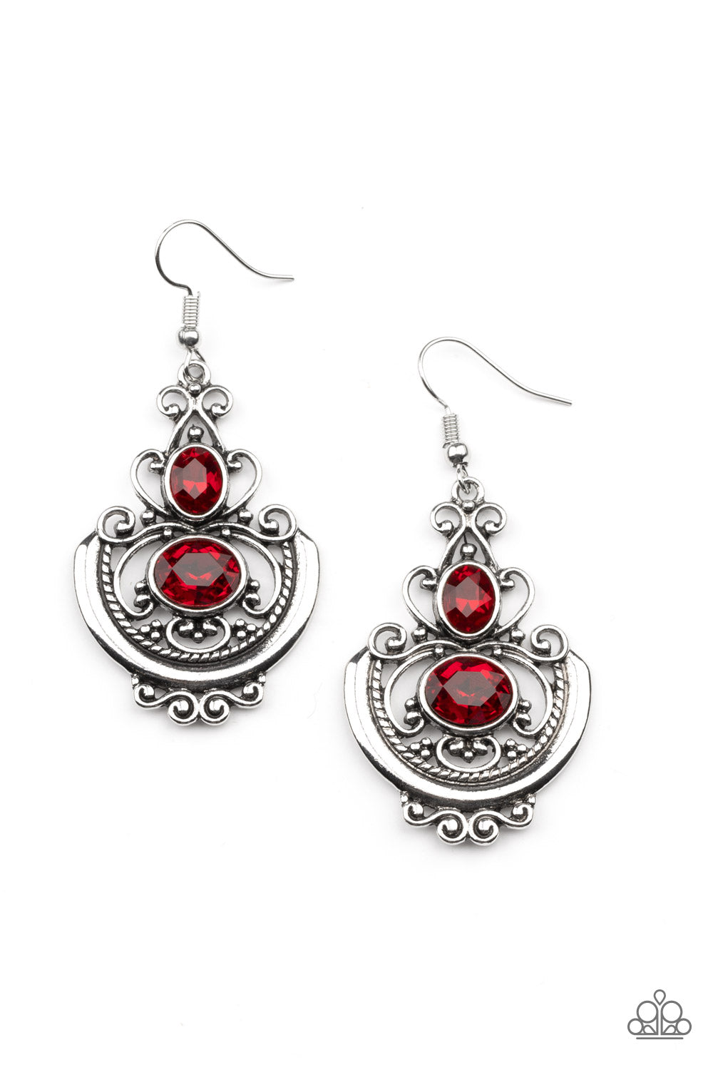 Unlimited Vacation - red - Paparazzi earrings