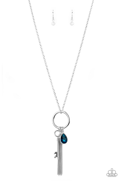 Unlock Your Sparkle - blue - Paparazzi necklace