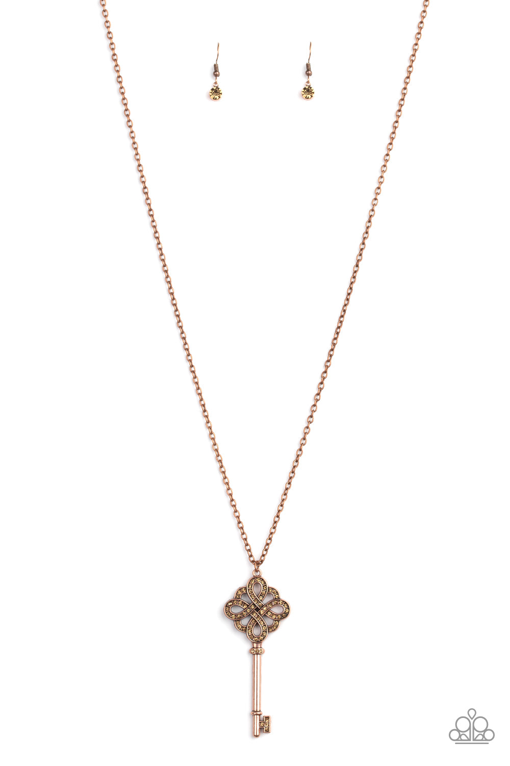 Unlocked - copper - Paparazzi necklace