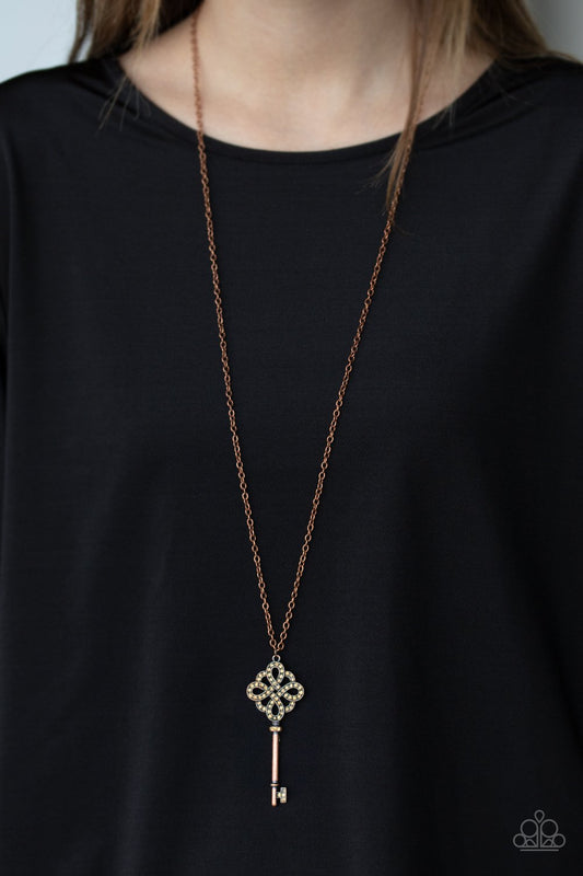 Unlocked-copper-Paparazzi necklace