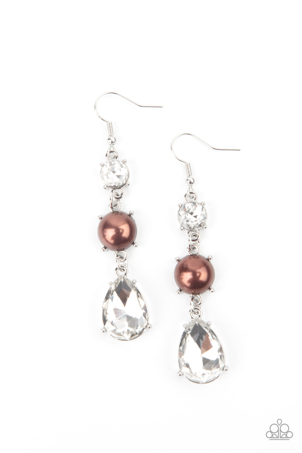 Unpredictable Shimmer - brown - Paparazzi earrings