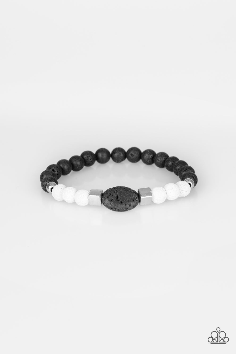 Unwind - white - Paparazzi bracelet