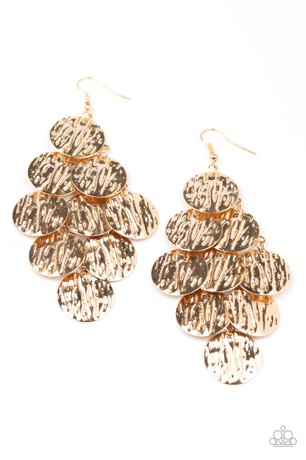 Uptown Edge - gold - Paparazzi earrings