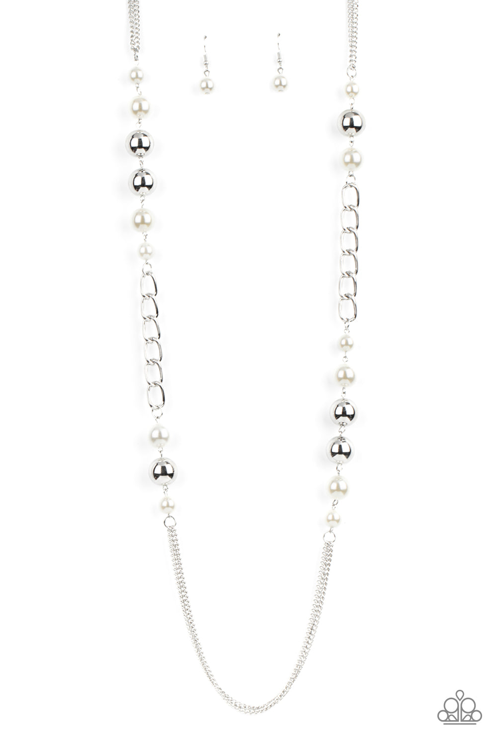 Uptown Talker - white - Paparazzi necklace