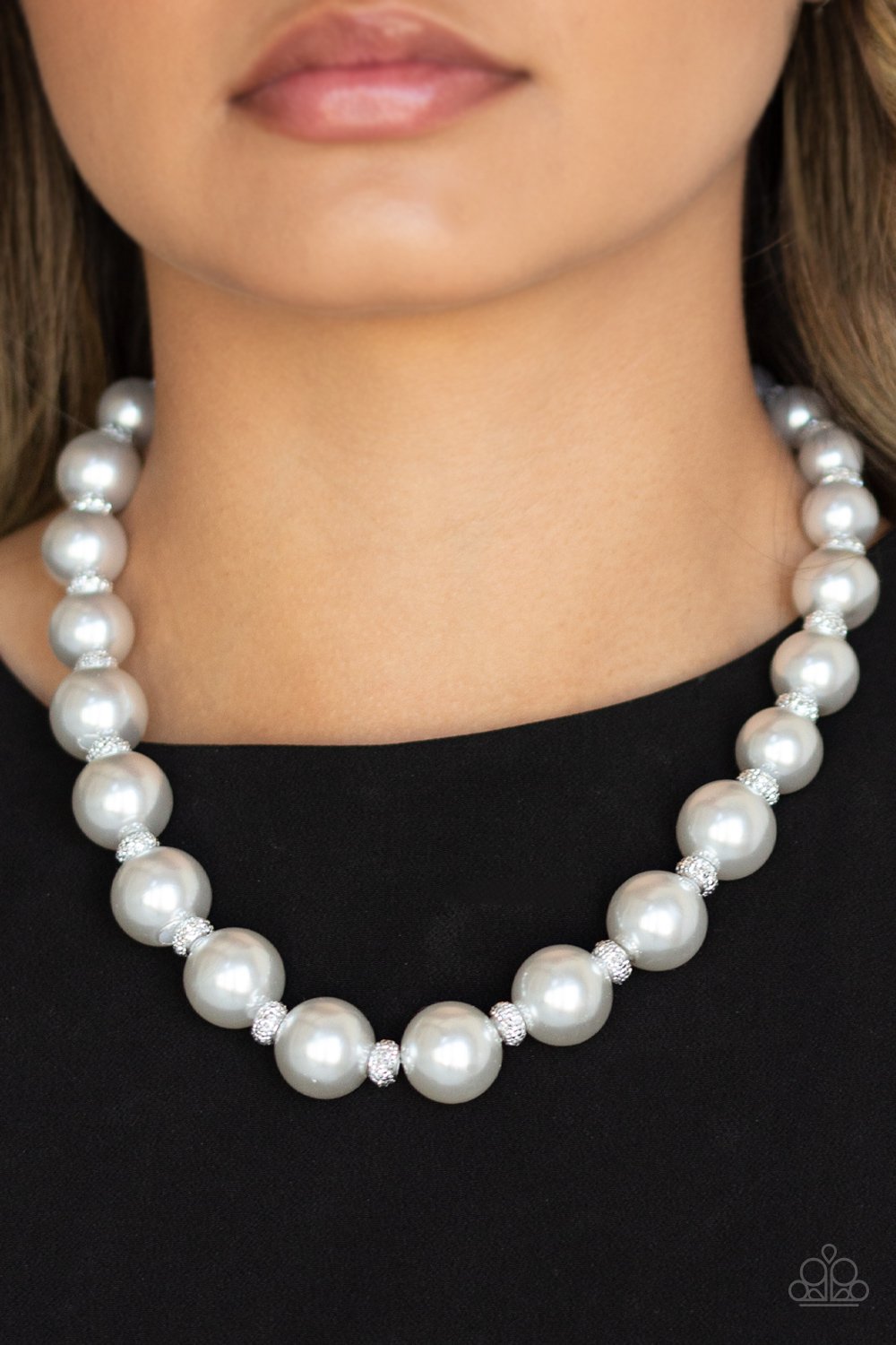 Uptown Heiress-silver-Paparazzi necklace