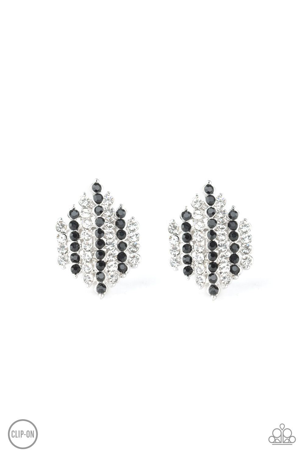 Vegas Vega-black-Paparazzi CLIP ON earrings