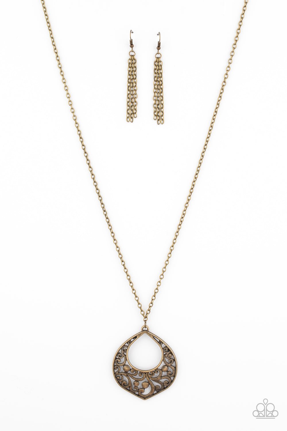 Venetian Vineyards - brass - Paparazzi necklace