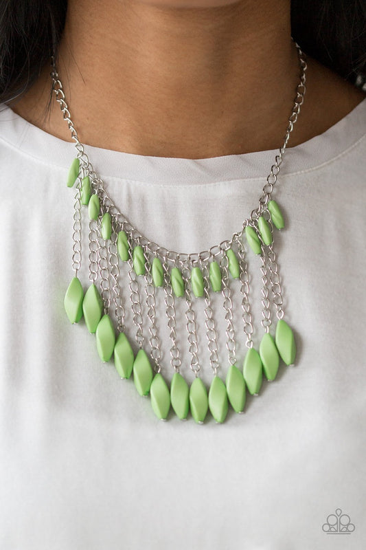 Venturous Vibes - green - Paparazzi necklace