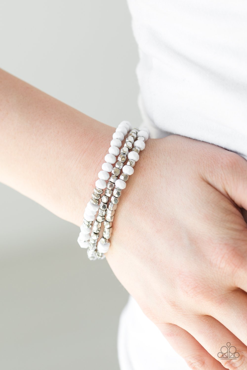 Very VivaCious - white - Paparazzi bracelet