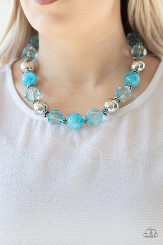 Very Voluminous-blue-Paparazzi necklace
