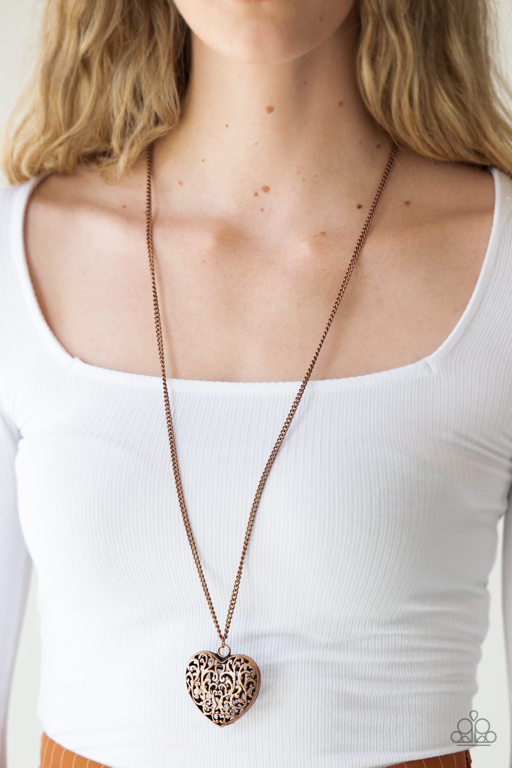 Victorian Virtue - copper - Paparazzi necklace