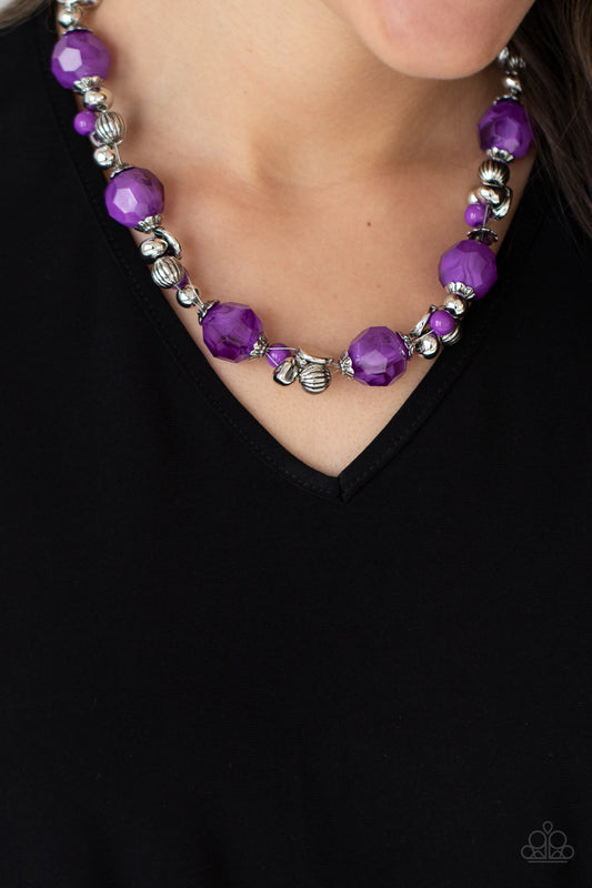 Vidi Vici VACATION - purple - Paparazzi necklace
