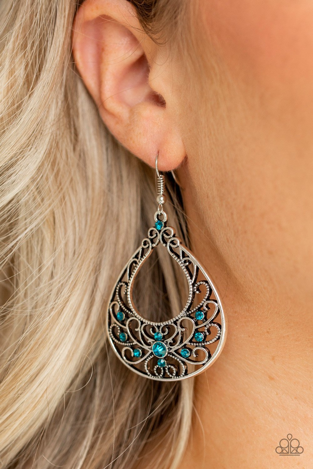 Vine Shine-blue-Paparazzi earrings