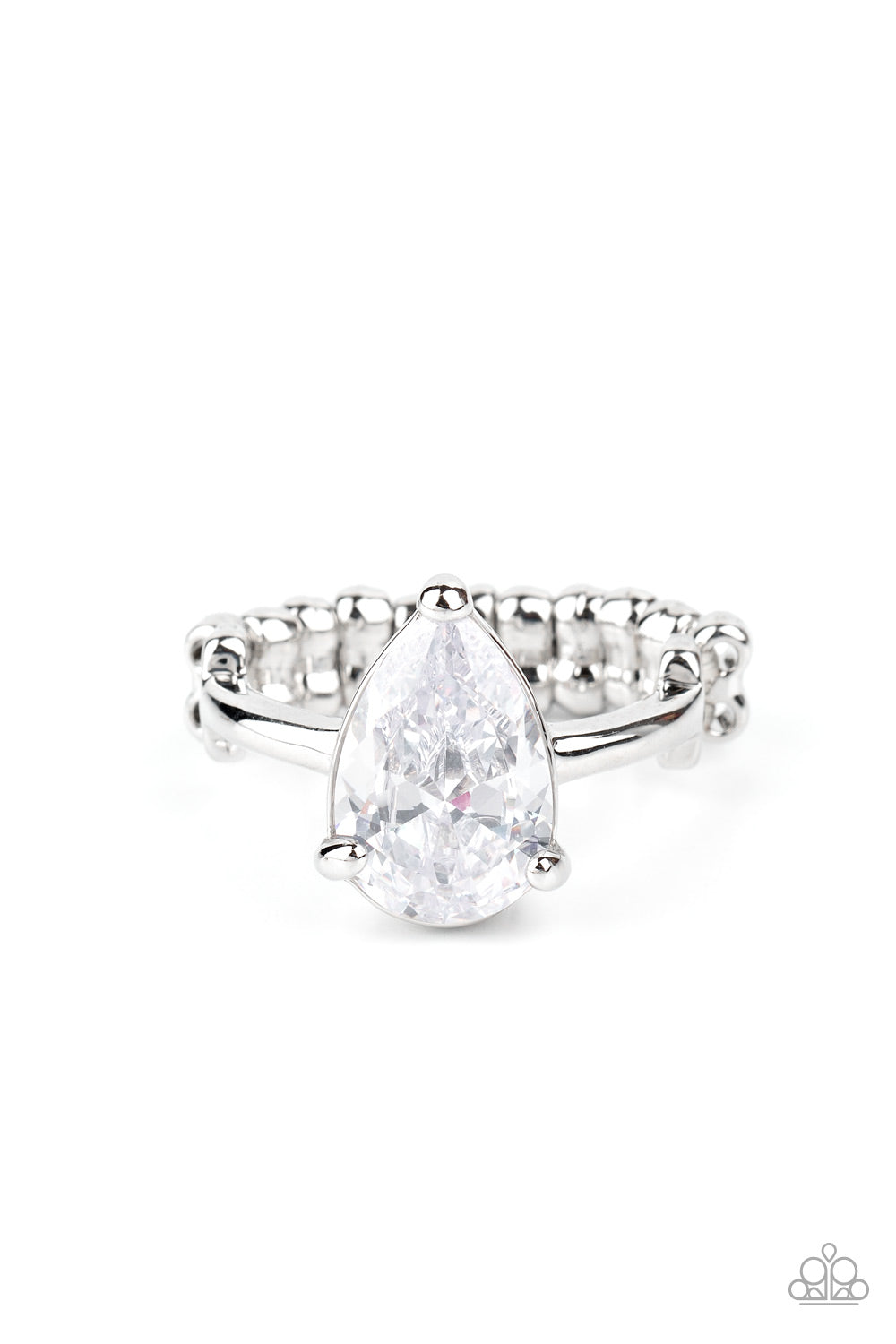 Vintage Engagement - white - Paparazzi ring