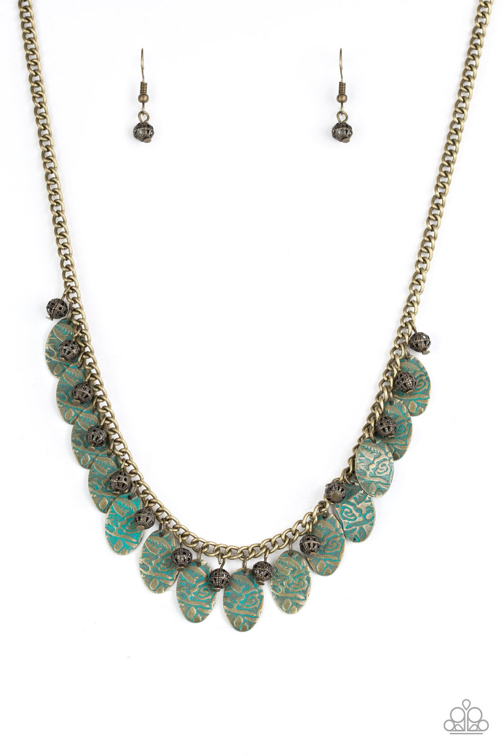 Vintage Gardens - brass - Paparazzi necklace