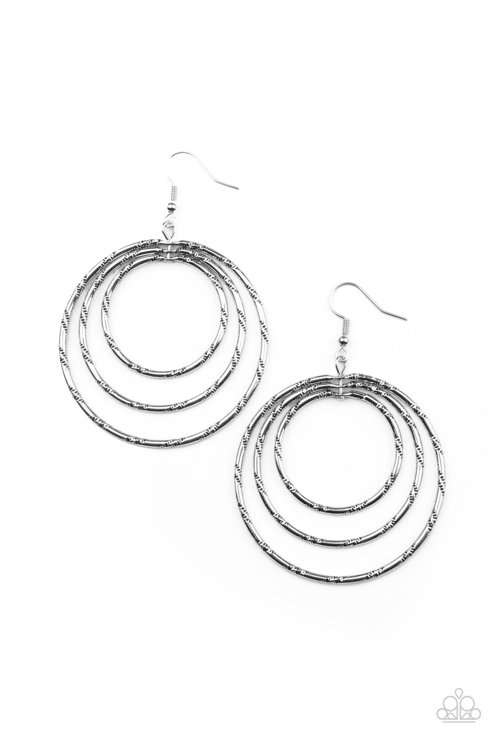 Vintage Vertigo - silver - Paparazzi earrings